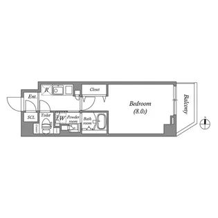 ルネサンスコート押上【2階】の間取り
