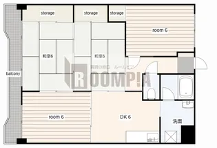 ハイタウンみずほIII【6階】の間取り