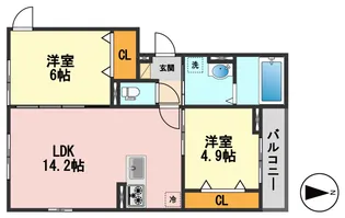ベルメゾンVII【2階】の間取り