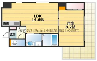 大阪府大阪市北区同心1【マンション】の間取り