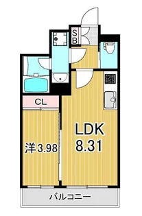 プレジオ亀有【11階】の間取り