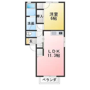 ベルサイド【1階】の間取り