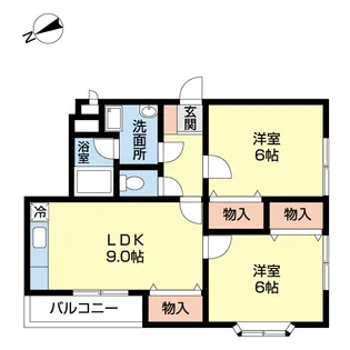 ウィスティリアII【1階】の間取り