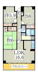 サングリーン海道割【3階】の間取り