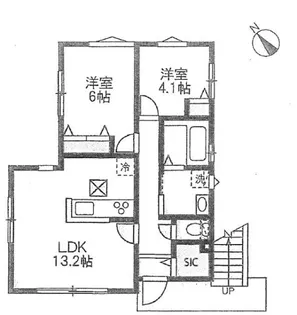 エスブライト相模原【1階】の間取り