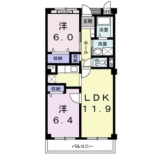 茨城県牛久市ひたち野東1【マンション】の間取り