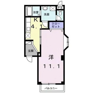 ボヌール栄【1階】の間取り
