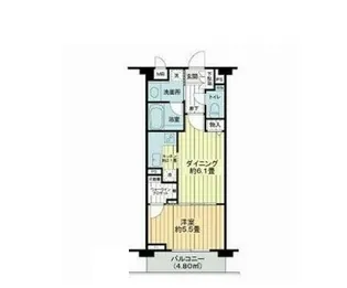 デュオ・スカーラ新大久保【2階】の間取り