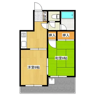 上荻パールハイツ【2階】の間取り