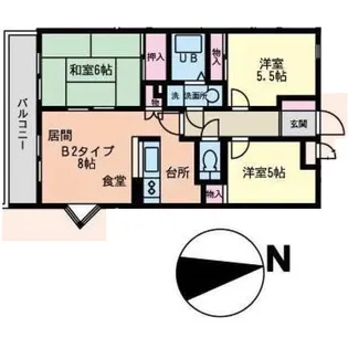 アーバンプレイス橋本【5階】の間取り