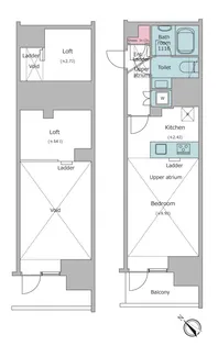 クロスレジデンス大崎【2階】の間取り