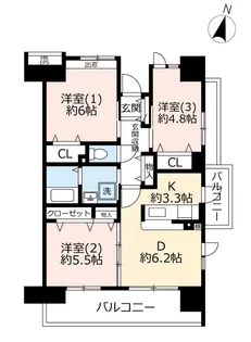 URコンフォール松原【7階】の間取り