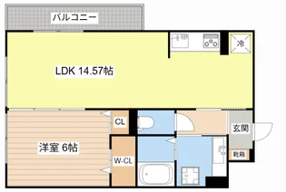 LA・VILLA五箇荘【3階】の間取り