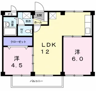 スカイタウン藤井B【2階】の間取り