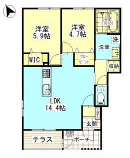 アルクス長束【1階】の間取り