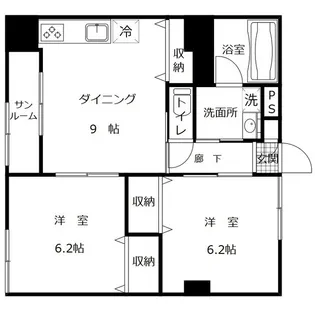 カーサミモザ【3階】の間取り