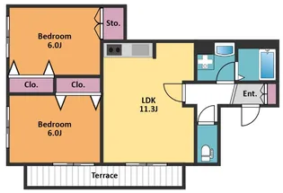 メゾンU【1階】の間取り