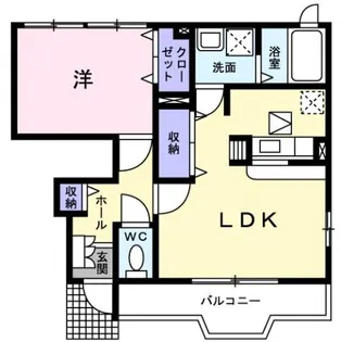 サンライズ・K【1階】の間取り