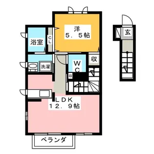 セレーノ日東 A【2階】の間取り