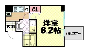 エグゼ難波南VI【5階】の間取り