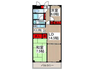 汐浜サンハイツ【13階】の間取り