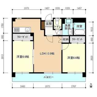 ラフィネーラ四方寄【4階】の間取り