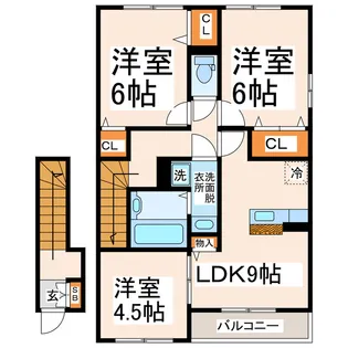 ディールーム清水東町II【2階】の間取り