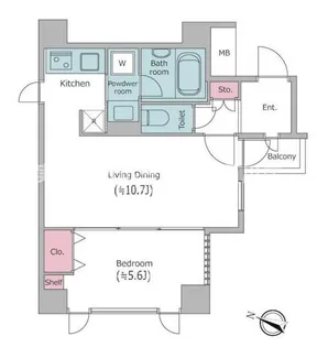 レジディア文京千石【3階】の間取り