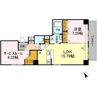 アリエッタ代々木上原【1階】の間取り
