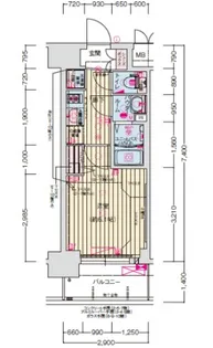 プレサンス難波マジョリティ【5階】の間取り