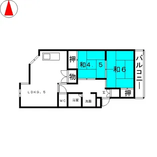 ミノリマンション【4階】の間取り
