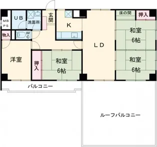 エバーライフ香椎第2【8階】の間取り