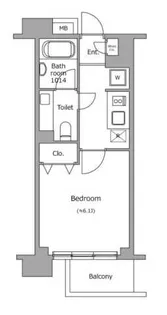 レジディア新宿イーストII【1階】の間取り