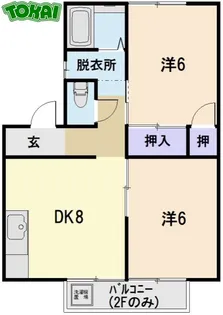 サンハイムソワールII【1階】の間取り