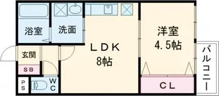 Cotto九工大前【3階】の間取り