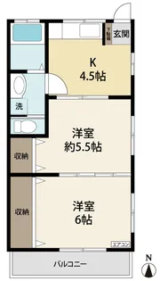 嶋村コーポ【1階】の間取り