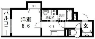 クリエオーレ小若江【3階】の間取り
