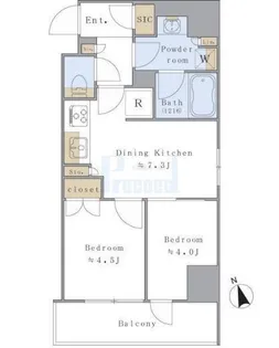 Brillia ist 駒込【7階】の間取り