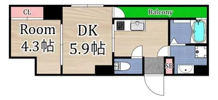 プロスペリタ野江【2階】の間取り