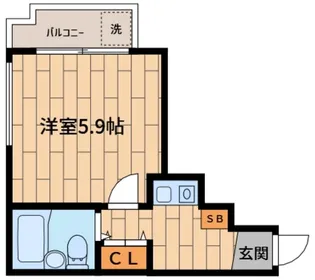 アートイン元住吉【1階】の間取り