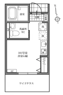 SAKURA APARTMENT【1階】の間取り