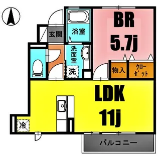 カーサポンティチェロ【1階】の間取り
