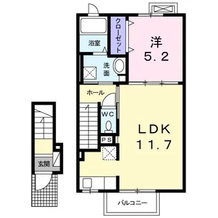 エクレール鮎川【2階】の間取り