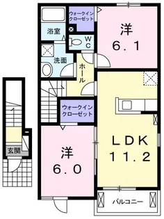 ラフレシールII【2階】の間取り