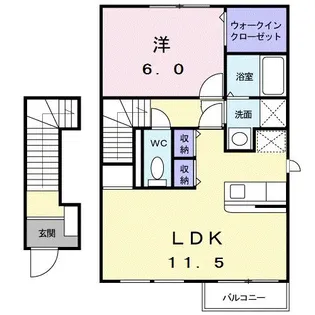 プラシード【2階】の間取り
