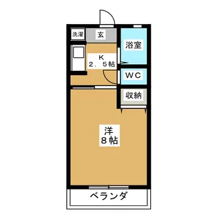 ヤナセコーポ3号館【1階】の間取り