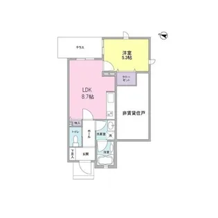 シュシュ都立大学【1階】の間取り