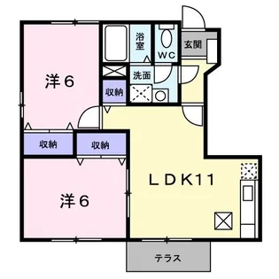 サニーヴィラ参番館【1階】の間取り