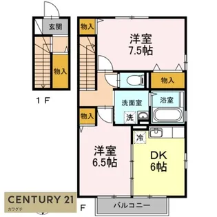 セジュールヴァンセンヌ B棟【2階】の間取り
