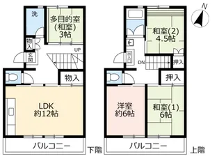 UR花山東【3階】の間取り